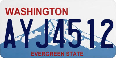 WA license plate AYJ4512
