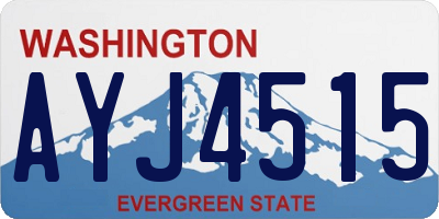 WA license plate AYJ4515