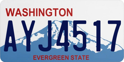 WA license plate AYJ4517
