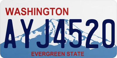 WA license plate AYJ4520