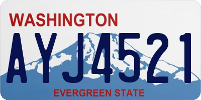 WA license plate AYJ4521