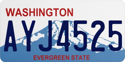 WA license plate AYJ4525