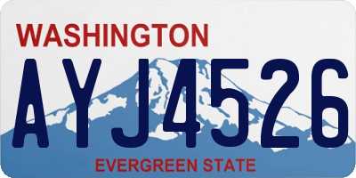 WA license plate AYJ4526