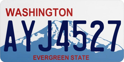 WA license plate AYJ4527