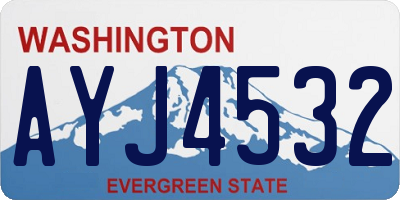 WA license plate AYJ4532