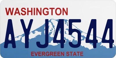 WA license plate AYJ4544