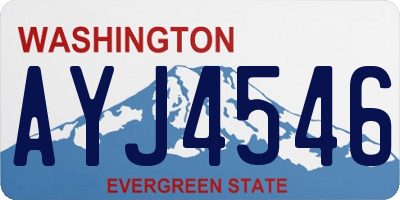 WA license plate AYJ4546