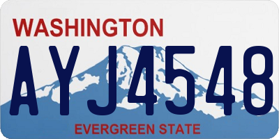 WA license plate AYJ4548