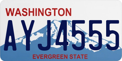 WA license plate AYJ4555