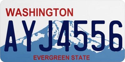 WA license plate AYJ4556