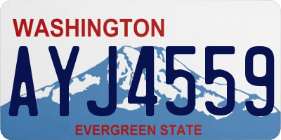 WA license plate AYJ4559