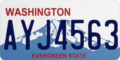 WA license plate AYJ4563