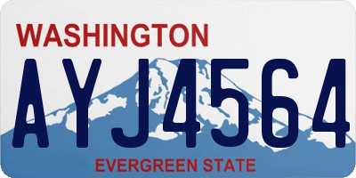 WA license plate AYJ4564