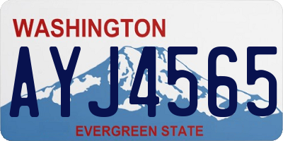 WA license plate AYJ4565