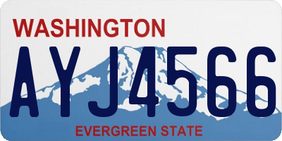 WA license plate AYJ4566