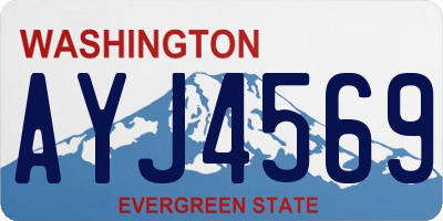 WA license plate AYJ4569