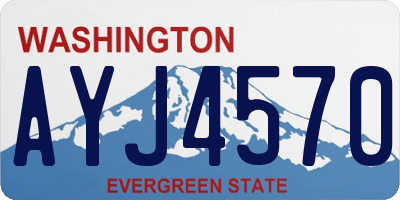 WA license plate AYJ4570
