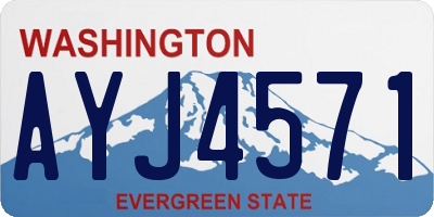 WA license plate AYJ4571