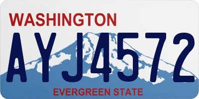 WA license plate AYJ4572