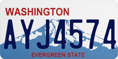 WA license plate AYJ4574