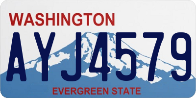 WA license plate AYJ4579