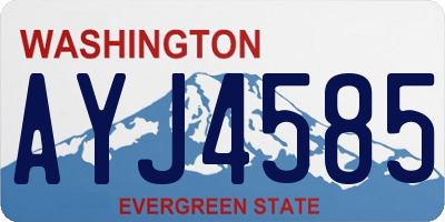 WA license plate AYJ4585