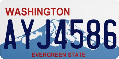 WA license plate AYJ4586