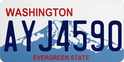 WA license plate AYJ4590