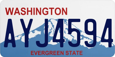 WA license plate AYJ4594