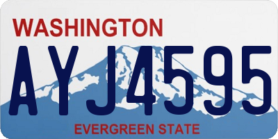WA license plate AYJ4595