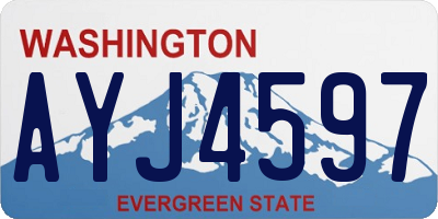 WA license plate AYJ4597