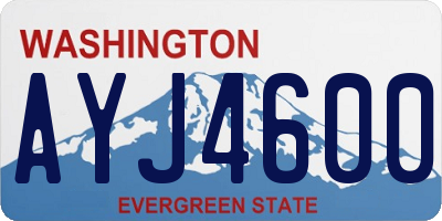 WA license plate AYJ4600
