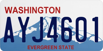 WA license plate AYJ4601