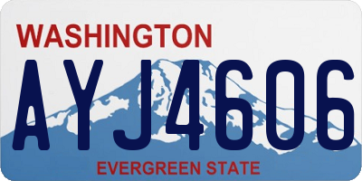 WA license plate AYJ4606