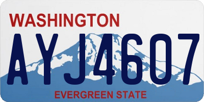 WA license plate AYJ4607