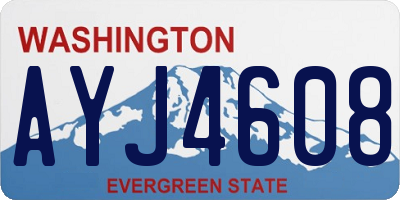WA license plate AYJ4608
