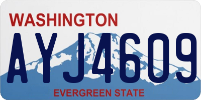 WA license plate AYJ4609