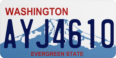 WA license plate AYJ4610