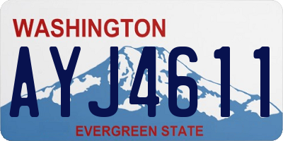 WA license plate AYJ4611