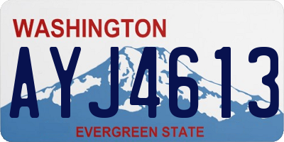 WA license plate AYJ4613