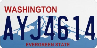 WA license plate AYJ4614