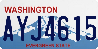 WA license plate AYJ4615