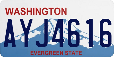 WA license plate AYJ4616