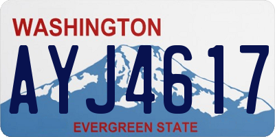 WA license plate AYJ4617