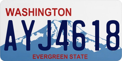WA license plate AYJ4618