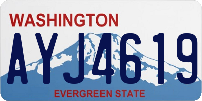 WA license plate AYJ4619