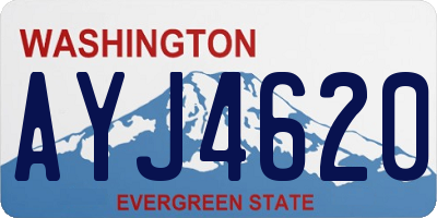 WA license plate AYJ4620