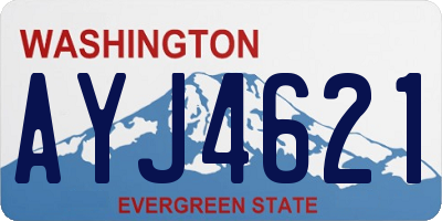 WA license plate AYJ4621