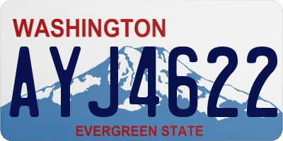 WA license plate AYJ4622