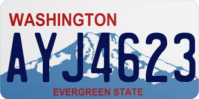 WA license plate AYJ4623